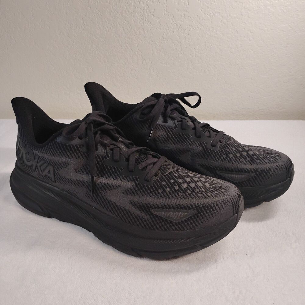 Hoka One One Clifton 9 Women's Size 10.5 B (Medium) Triple Black Running Shoes